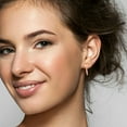 thumbnail image 4 of Miabella Double Heart Drop Earrings in Rose Plated Sterling Silver, 4 of 4