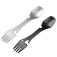thumbnail image 1 of 2pcs Multifunction Camping Spork Stainless Steel Spoon Fork Knives Combo Utensil, 1 of 6