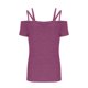 thumbnail image 5 of Fiudx Liquidación de Ofertas Flash Camiseta Casual con Cuello de Tirantes de Color a La Moda para Mujer, 5 of 7
