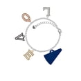 thumbnail image 2 of Delight Jewelry Acrylic 1.25" Navy Megaphone Multi-Colored Crystal Love Charm Bracelet, 2 of 5