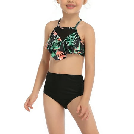 

Calsunbaby Family Matching Swimsuits Mommy Girls Swimwear Floral Tank Top Bikini
