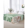 thumbnail image 6 of Twin Flat Sheet 66"x96", Boho Spring Floral Soft Lightweight Bedding Flat Sheets Only, Retro Flowers Plants Patchwork Grid Green Brushed Microfiber Top Bed Sheet, Breathable StainResistant Bedsheets, 6 of 9