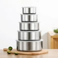 thumbnail image 7 of Sunjoy Tech 5Pcs Food Storage Box Stainless Steel Food Containers with Leak-Proof Lids Reusable Crisper Box Bowl for Home, 7 of 7
