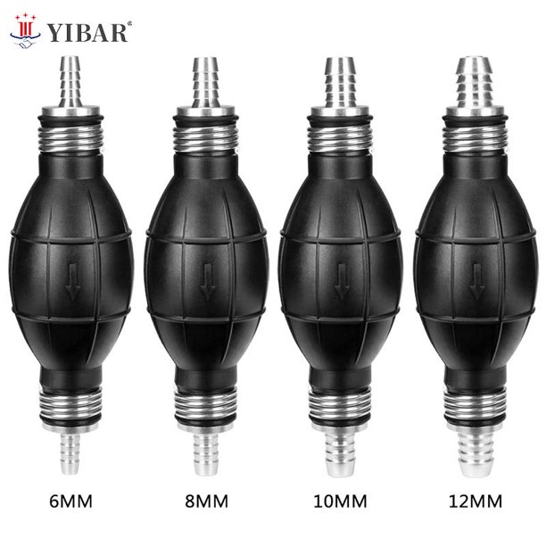 6mm/8mm/10mm/12mm Hand Fuel Pump Line Rubber Aluminum Hand Primer Bulb oil transfer petrol for Car Boat Marine OutboardA4 He Qiyong unisex