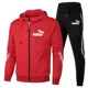 thumbnail image 1 of Conjunto de ropa deportiva para hombre 2024, dos piezas, informal, para correr, cálido, transpirable, para fitness, sudadera con capucha y pantalones, 1 of 4
