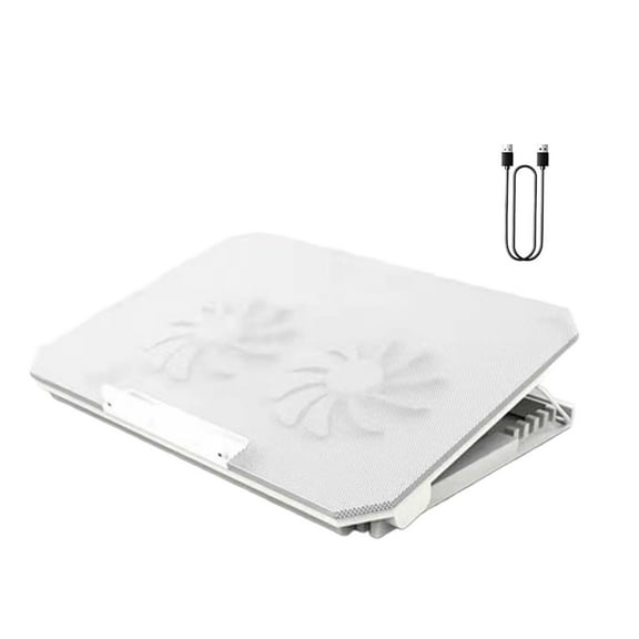 Pitycbo Laptop Cooler Fan Cooling Stand Adjustable Height for Home Office Multipurpose White