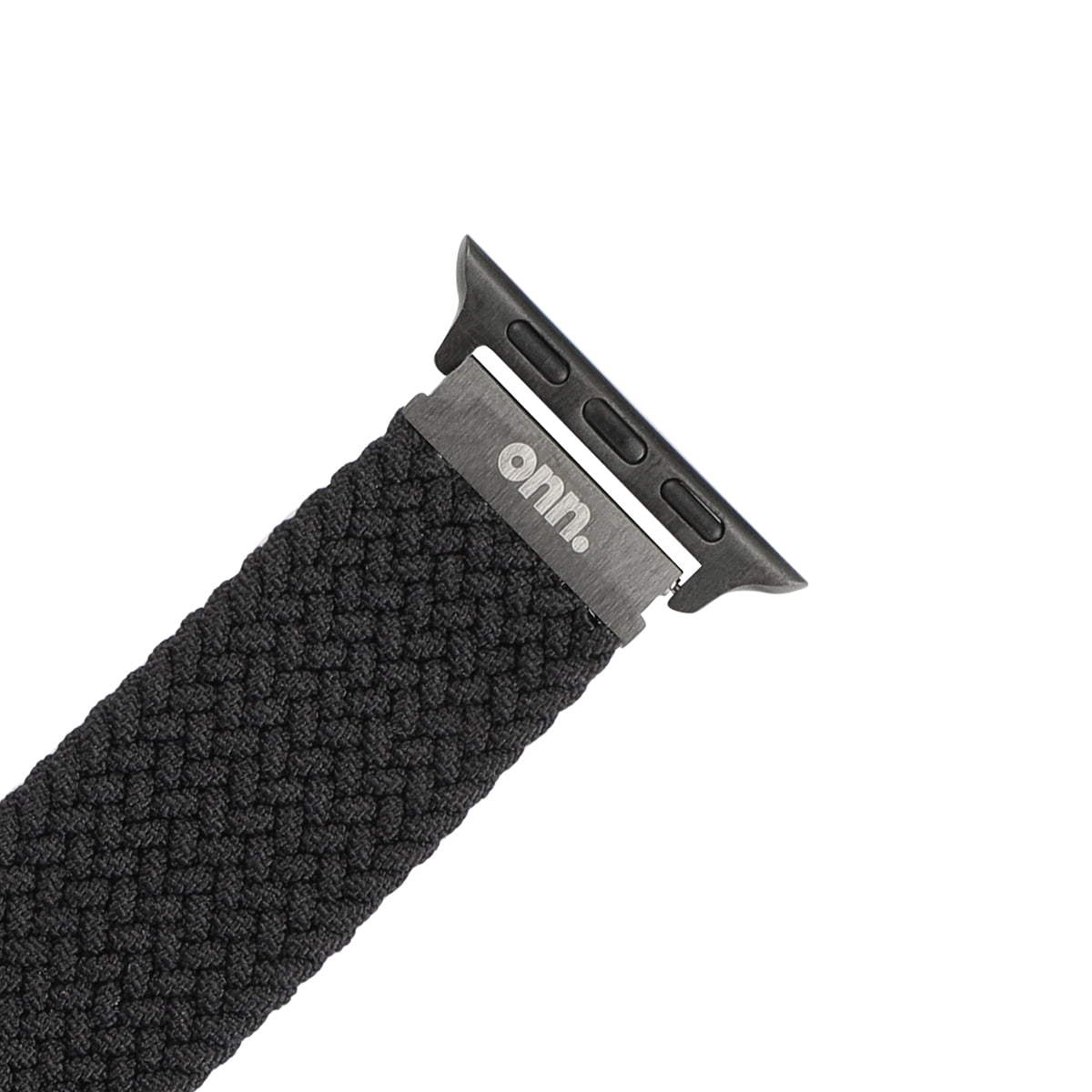 onn Universal Woven Knit Watch Band, Compatible with Apple, Samsung Galaxy & Garmin – Black (Unisex)