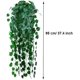 thumbnail image 1 of Plantas de vid colgantes de hiedra artificial verde largo para interiores o exteriores, decoración de la pared del hogar, decoración de la pared del jardín, boda 2 piezas Feliz Sencillez, 1 of 4