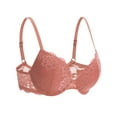 thumbnail image 2 of Deyllo Women Lace Push Up Padded Plunge Add Cups Underwire Support Lift Up Bra, Rose Pink 32DD, 2 of 6
