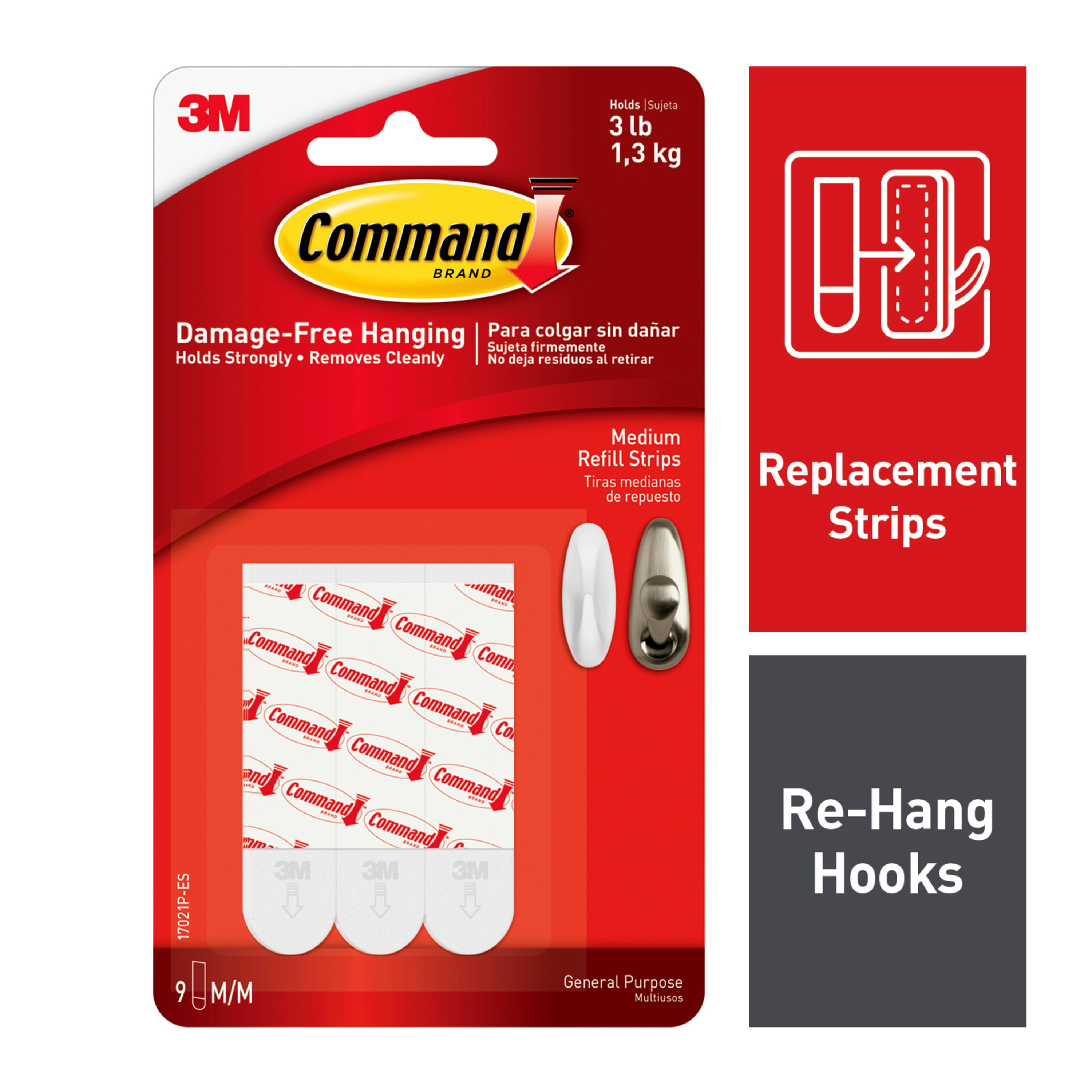 Command Medium Refill Strips 9 Strips Per Package Walmart Com Walmart Com