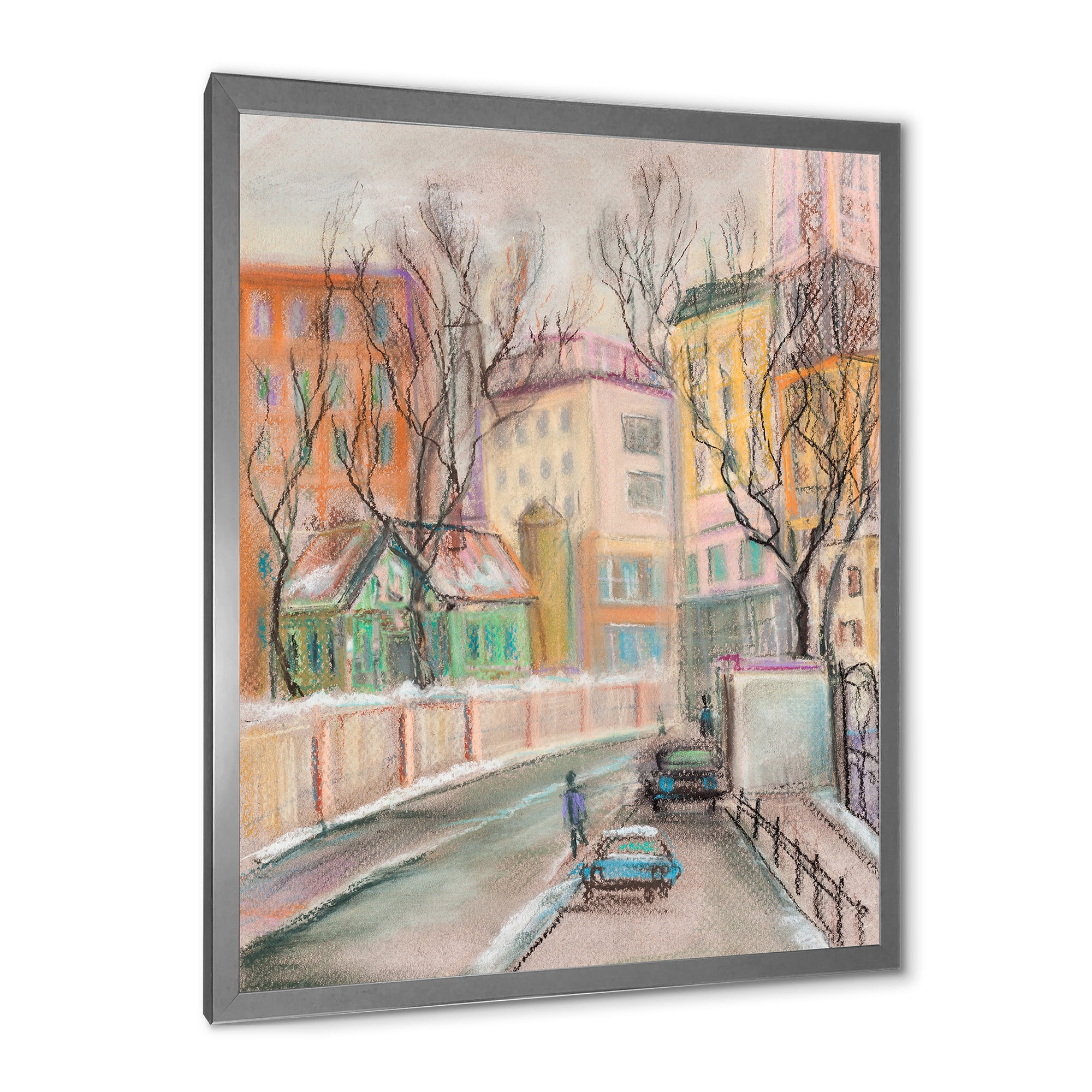 Designart 'Lanes In Moscow Cityscape' Traditional Framed Art Print