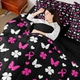 thumbnail image 4 of Castle Fairy Teens Butterflies Twin Bedding Sets,Breast Cancer Bedding Comforter Set, 4 of 8