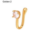 thumbnail image 2 of Eosunjian Nose Cuffs Charming Trendy Non Piercing Easy to Wear Women Nose Rings Hoop for Party Golden Size 2, 2 of 13
