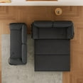 thumbnail image 3 of 63"Queen Size Pull Out Couch,3 In 1 Sleeper Sofa Couch Bed With Usb/Type C And 360° Phone Holder,Modern Loveseat Sleeper Couch With  Side Pocket For Living Room,Apartment,Black, 3 of 6