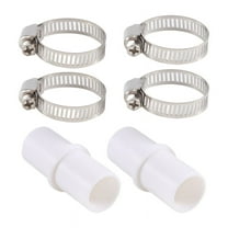 2 Pieces Washing Machine Drain Hose Connectors Washer Extension Adapter with 4 Clamps