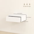 thumbnail image 3 of HOMCOM Floating Nightstands Set of 2, High Gloss Bedside Tables, White, 3 of 10