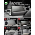 thumbnail image 4 of Center Console Cover for Ford F150 2004-2014/Expedition 2007-2014, Middle Console Armrest Cover for Lincoln Mark LT 2006-2008, Black Leather Car Accessories Interior, 4 of 6