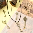 thumbnail image 5 of 25Pcs 5 Styles Tibetan Style Alloy Pendants Cadmium Free & Lead Free Key Charms Bronze 25~60x8~21.5x2~5mm Hole: 1~5mm 5pcs/style, 5 of 6