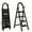 Four Steps black, variant on 3 4 Step Portable Ladder, Supports Up to 500 lbs Heavy-Duty Folding with Handles for Easy Storage Lightweight Use in Home, RV, Office and Outdoor - Low-Cost Stepladder w Handrails
