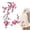 A6_Pink 14.57x5.51in, variant on SMKE Pink Cherry Blossom Floral Embroidered Patch,Iron On Sew On Applique for Denim Jacket Backpack Hat,Decorative DIY Repair Patch for Jeans Bags Dresses
