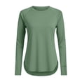 thumbnail image 4 of Helii Women's UPF 50+ Long Sleeve Sun Protection Shirt – Quick Dry Lightweight Rash Guard with Crew Neck Raglan Sleeve, Breathable Moisture Wicking Tops Army Green,L, 4 of 4