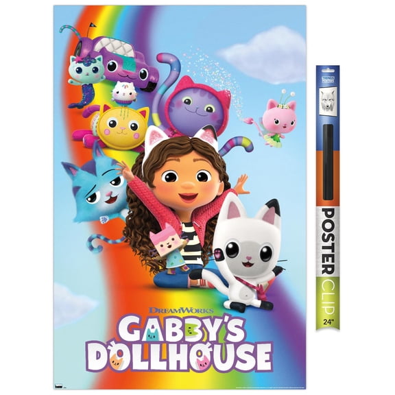 Gabby's Dollhouse - Key Art Wall Poster, 22.375" x 34"