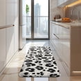 thumbnail image 4 of Black and White Leopard Pattern Kitchen Rug Mat,Kitchen Runner Rugs Non Skid Washable,Decorative Kitchen Floor Mats for Kitchen,Sink,Laundry,17"x47.2", 4 of 7