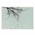thumbnail image 1 of Nature Cutting Board, Cherry Blossoming Falling Petals Flowers Springtime Park Simple Illustration Print, Decorative Tempered Glass Cutting and Serving Board, Small Size, Pink Black, by Ambesonne, 1 of 1