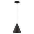thumbnail image 4 of Livex Lighting Geneva 1-Light Contemporary Metal Single Pendant in Black, 4 of 8