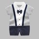 thumbnail image 2 of Odeerbi Niños Caballero Romper Con Corbata de Manga Corta Cuello Algodón Vestido Formal, 2 of 3