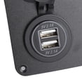 thumbnail image 3 of Qiilu 5 Gang Rocker Switch, 5 Gang Aluminum Alloy LED Toggle Switch Panel With Digital Voltmeter Universal For RV Car Motorboat, 3 of 8