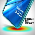 thumbnail image 4 of Encased (3 Pack) Designed for Samsung Galaxy S22 Plus Case with Screen Protector Tempered Glass + Camera Lens Protector, Protective Phone Kit (Clear/Blue), 4 of 7