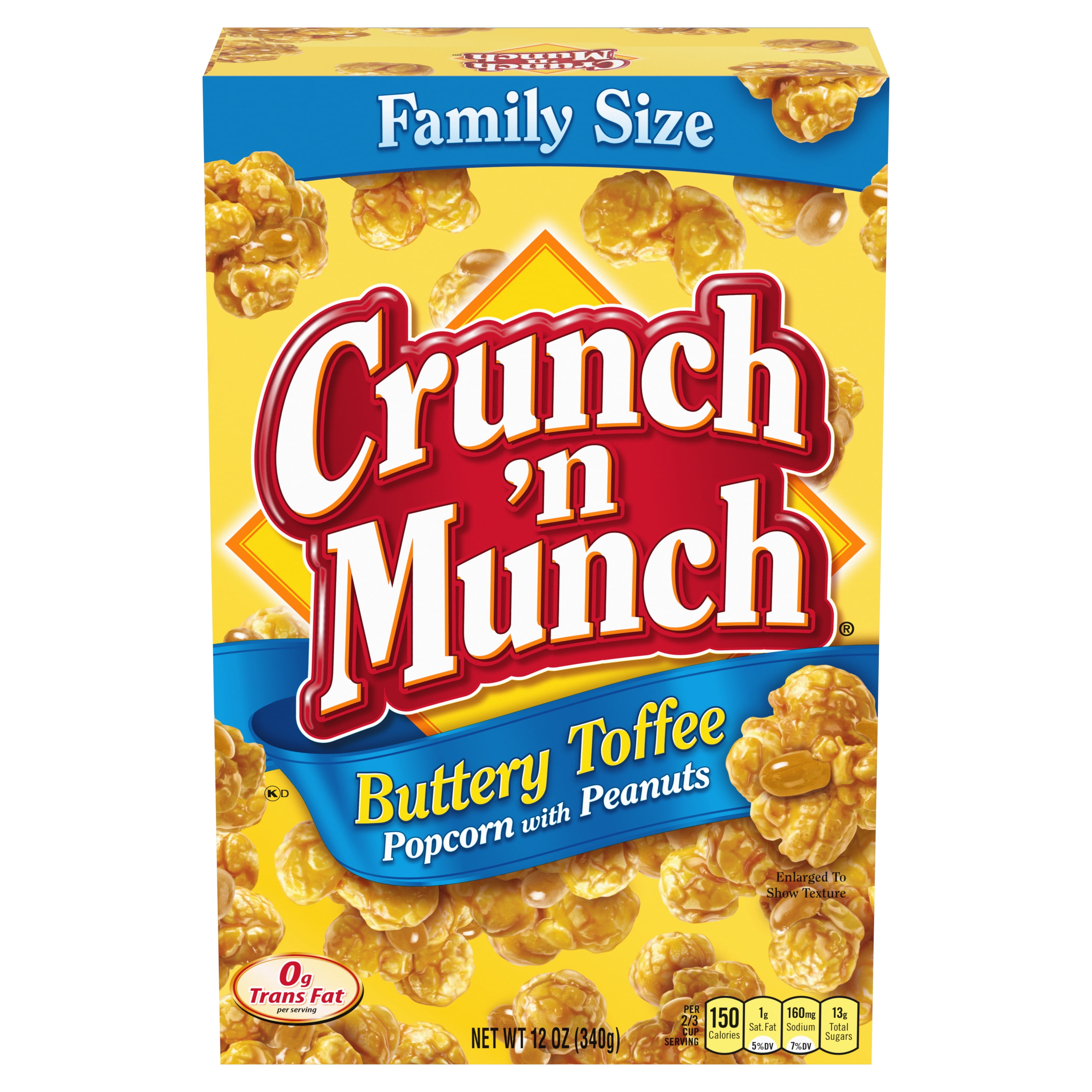 CRUNCH 'N MUNCH Buttery Toffee Popcorn with Peanuts, 12 oz.