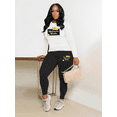 thumbnail image 6 of LovelyWholesale Long Sleeve Round Neck Lemon Letter Print Women's Pants Set, 6 of 6