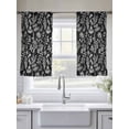 thumbnail image 5 of Dandelion Sheer Curtains 45 Inch Length 2 Panels Set Window Treatments, Modern Minimalist Abstract Flowers Black Rod Pocket Semi Curtains for Living Room/Bedroom/Kitchen Décor, 104"W x 45"L, 5 of 7
