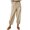 Khaki, variant on Jamsmile Women Pants Casual Solid Color High Waist Drawstrings Capri Pants With Pockets Lightweight Summer Beach Wide Leg Cropped Pants