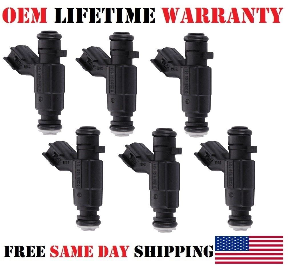 Set of 6 OEM Bosch Fuel Injector For Buick Rendezvous 3.6L V6 0280156131 