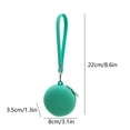 thumbnail image 3 of cpengpj Round Zipper Silicone Coin Purse Earphone Bag, Zipper Pocket Bag Keychain Round Coin Pouch with Wrist Lanyard, 3 of 6