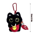 thumbnail image 2 of Handmade Crochet Keychain Strap Soft Adorable Black Stuffed Animal Toy For, 2 of 5