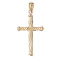 thumbnail image 1 of 14K Yellow Gold Hollow Latin Cross Pendant - 40 mm, 1 of 2