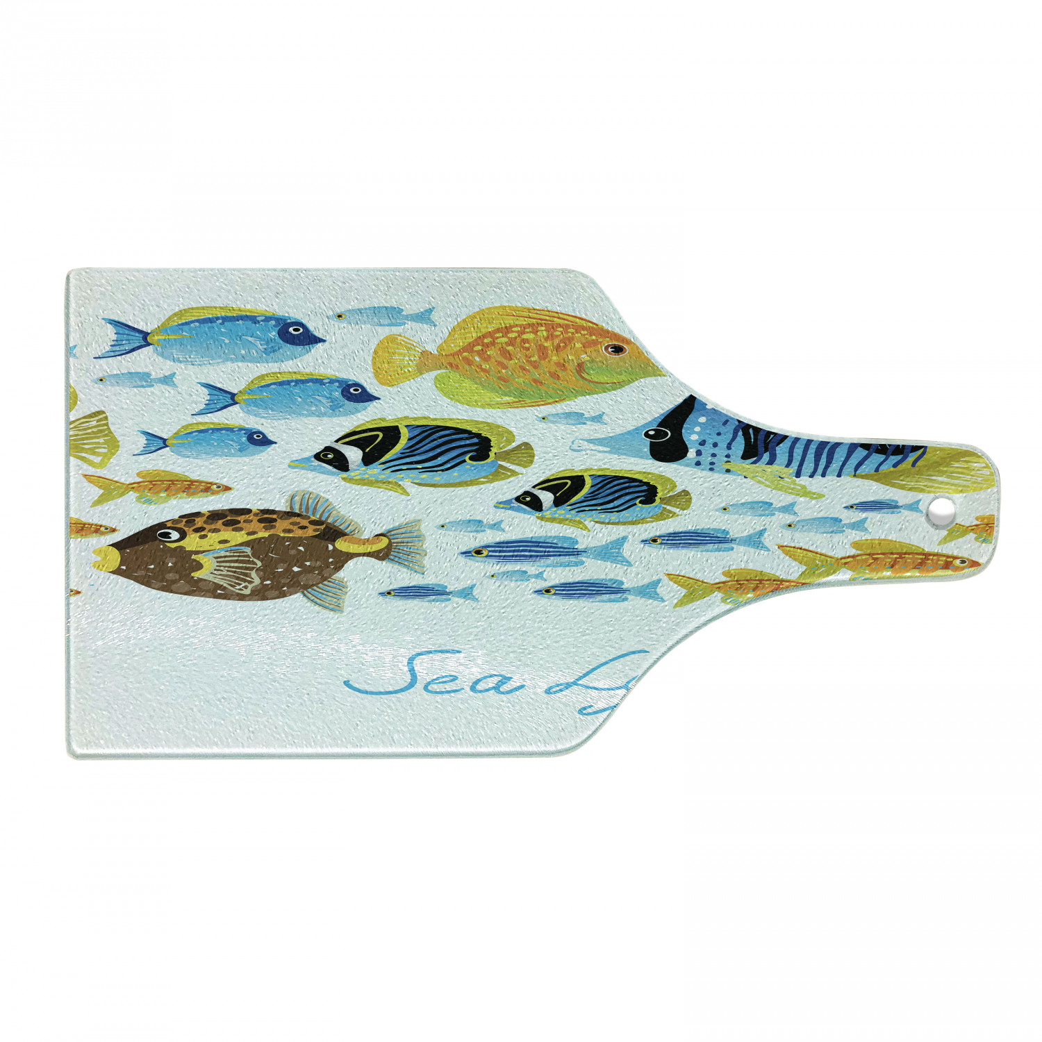 Fish Cutting Board, Vivid Underwater Wild Life Freshwater Tropical ...