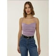 thumbnail image 4 of Asymmetrical Neck Glitter Knitted Crop Tank Top, 4 of 5