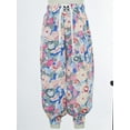 thumbnail image 3 of TTAO Kids Girls Summer Floral Printed Boho Harem Pants Boys High Waist Hippy Sports Athletic Pants Type A 13-14, 3 of 7