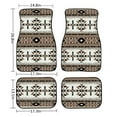 thumbnail image 6 of Renewold Front and Rear Car Floor Mats 4 Pieces Auto Carpet All Weather Protection Non-Slip Rubber Backing Universal Fit for Car Truck Sedan SUV, Southwest American Tribal Light Brown, 6 of 7
