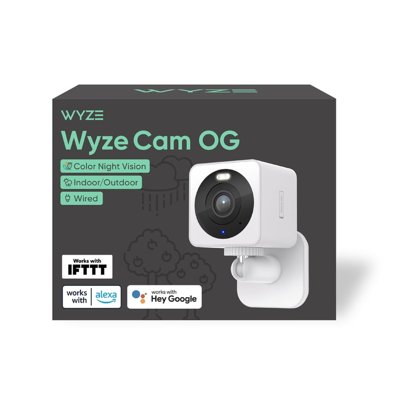 Wyze, Indoor Outdoor Smart Security Camera, 1080p, Color Night