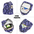 thumbnail image 5 of JIALIOU Mini Backpack Purse for Women Quilted Casual Daypack Small Travel Shoulder Bag, Watercolor Owls and Moon, 5 of 7