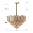 thumbnail image 3 of Crystorama Addis 16 Light Aged Brass Chandelier - 32"W x 21.5"H x 32"D, 3 of 10