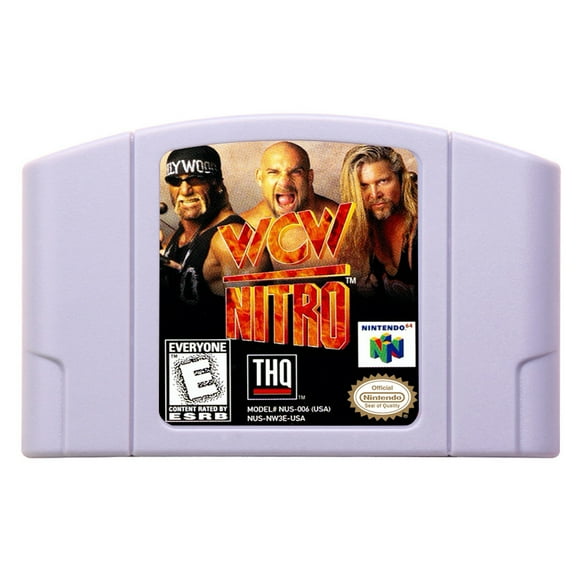 Video Games Compatible for the n64 console, replacement cartridge for WCW Nitro NTSC