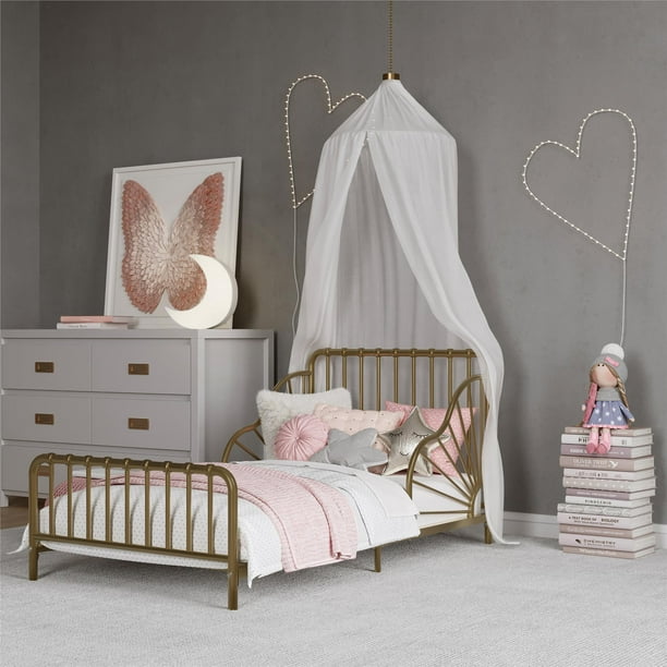 Little Seeds Quinn Whimsical Metal Toddler Bed, Gold - Walmart