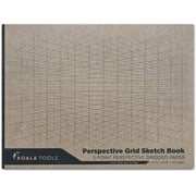 Koala Tools Drawing Perspective (2-Point) 3D Grid Sketchbook | 10.75” X 8.25” 60 pp. | Perspective Grid Graph Paper for Interior Design, Industrial, Architectural and 3D Design